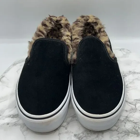 Vans Black and White Slip-On Sneakers - Picture 3 of 9